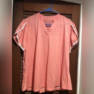 Peach XL short sleeve top